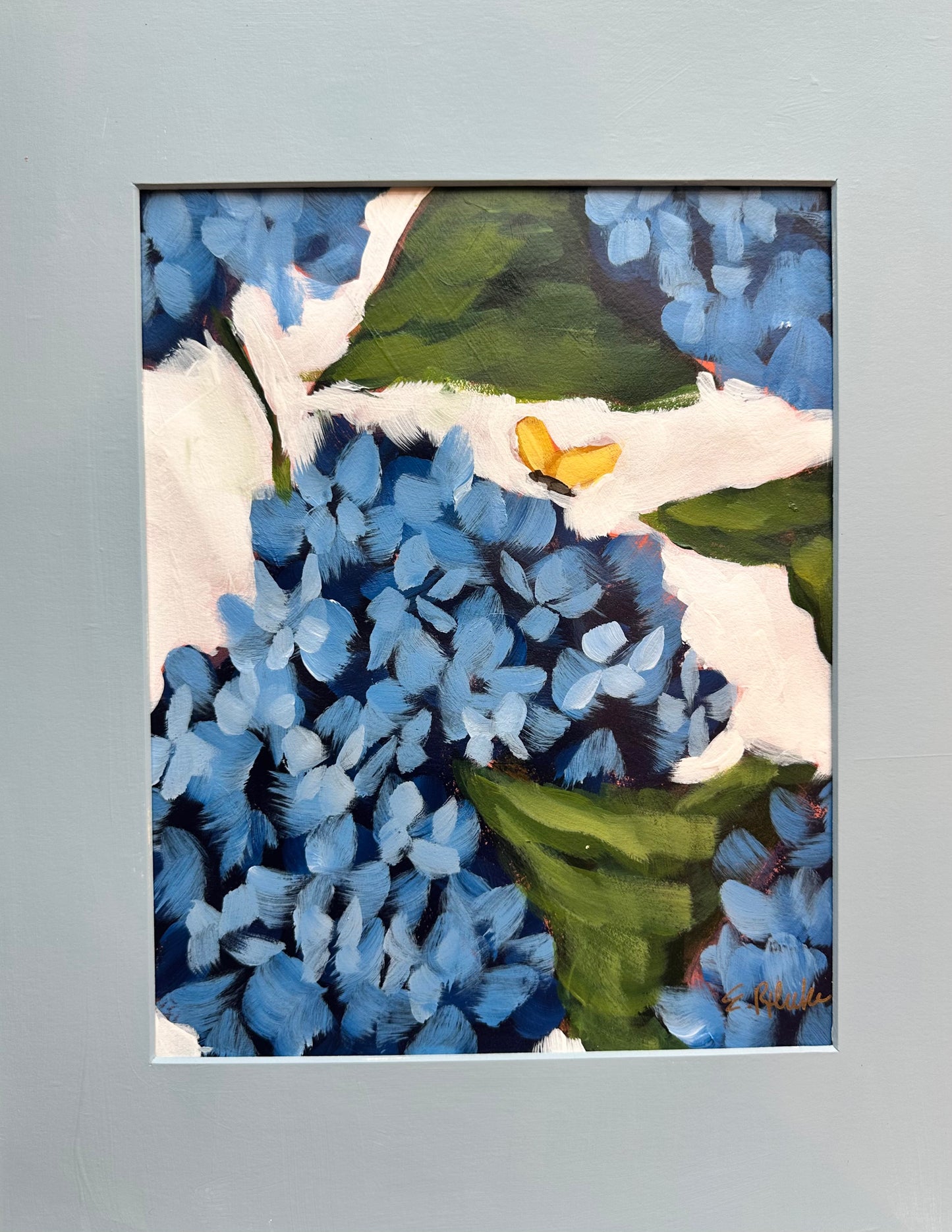 Hydrangeas No. 3 - Acrylic on Paper
