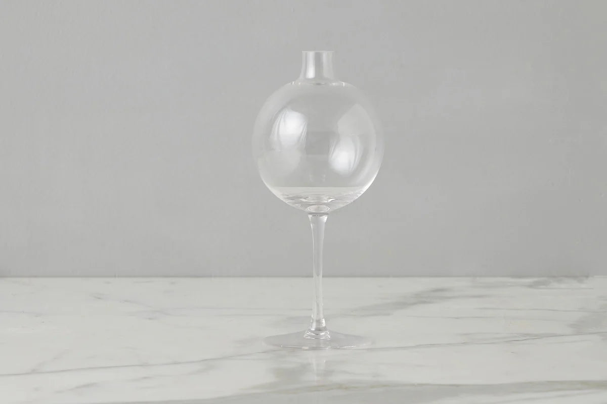 Clear Wine Glass Bud Vase