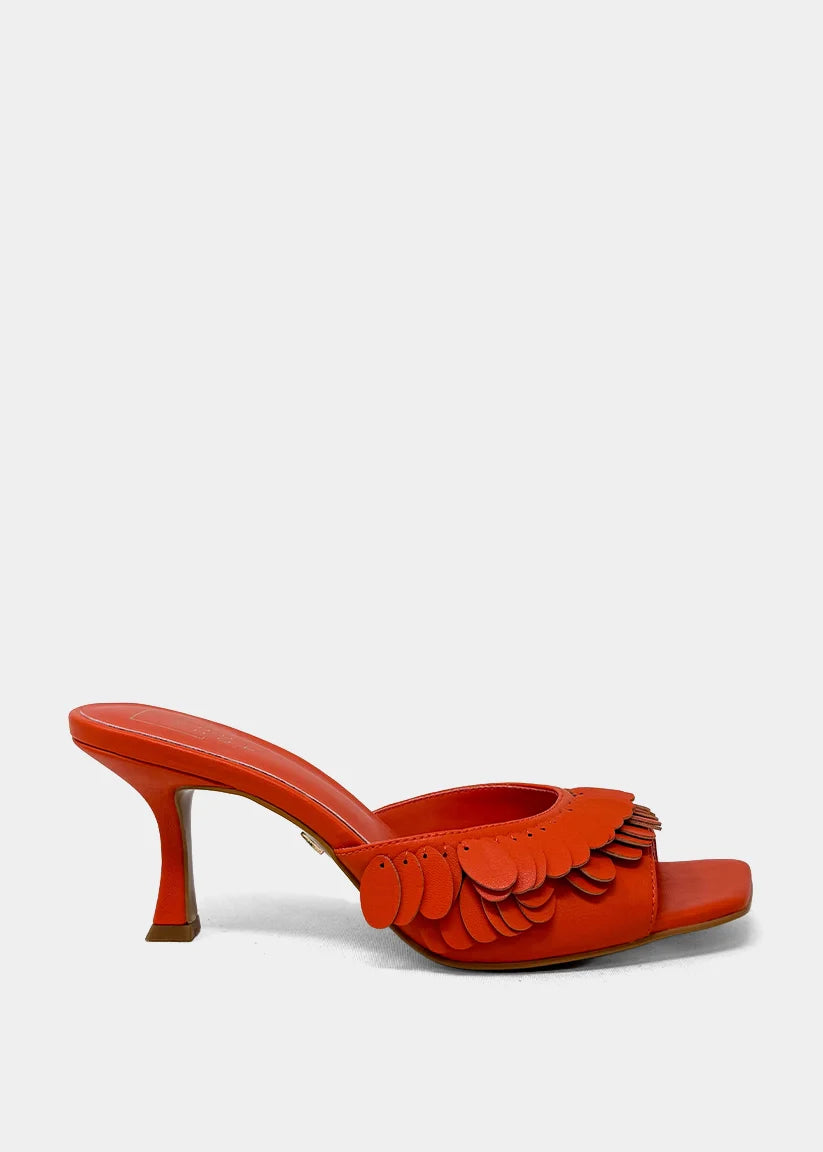 Grace Orange Open-toe Slide