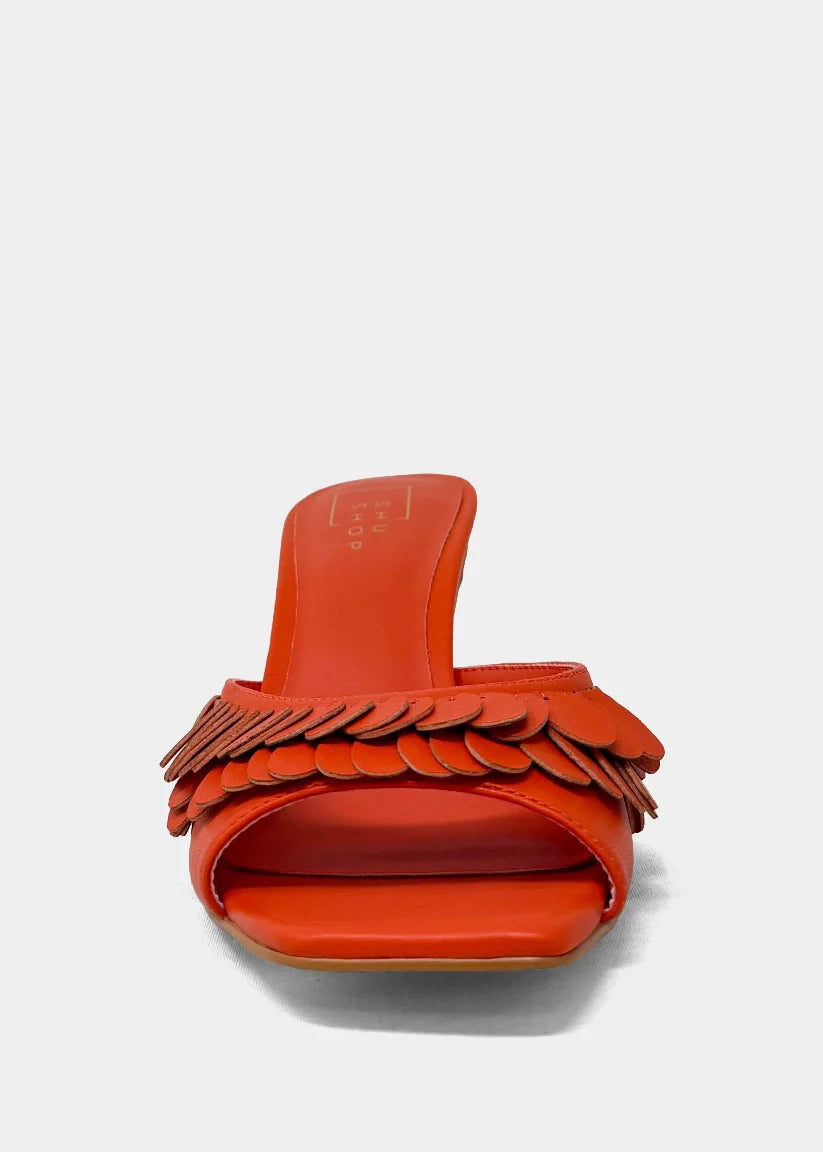 Grace Orange Open-toe Slide