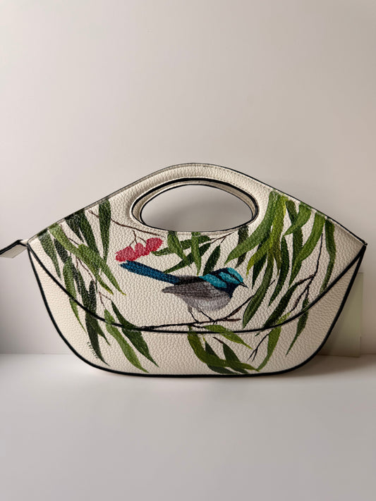 Hand Painted Fairy Wren Bag