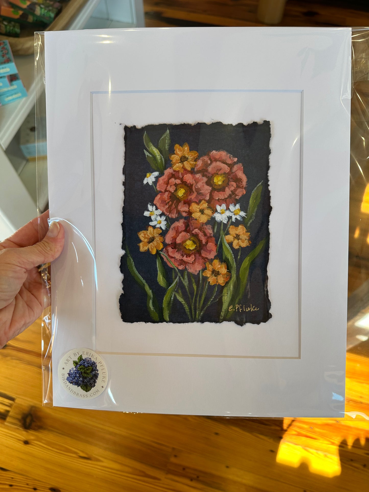 Wildflowers on Blue