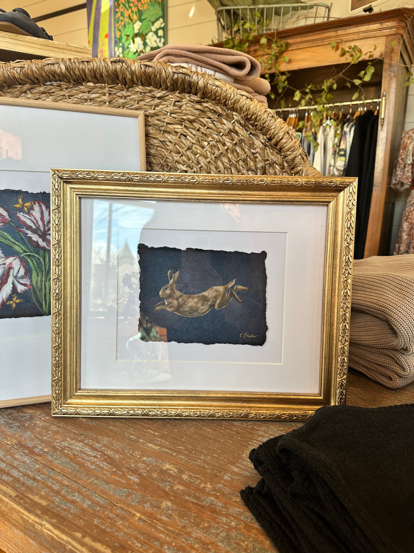The Hare on Blue