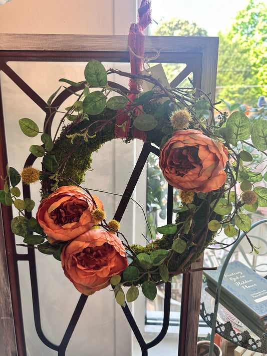 Antique Roses Foraged Wreath