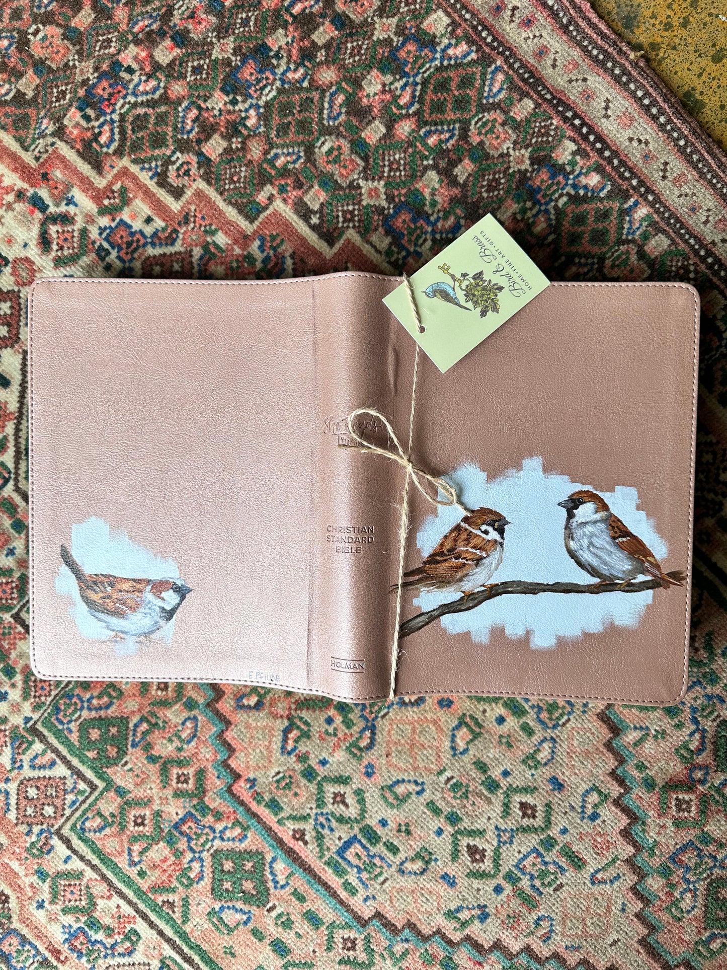 Hand Painted Bible - Sparrows