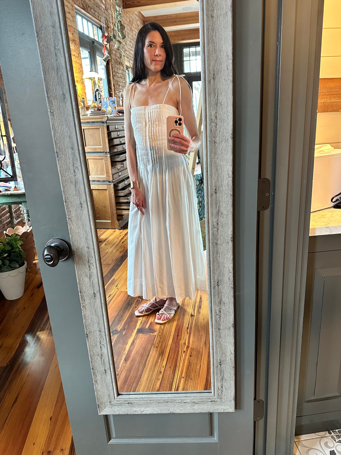 Kaye Pleated Front Detail Midi Dress