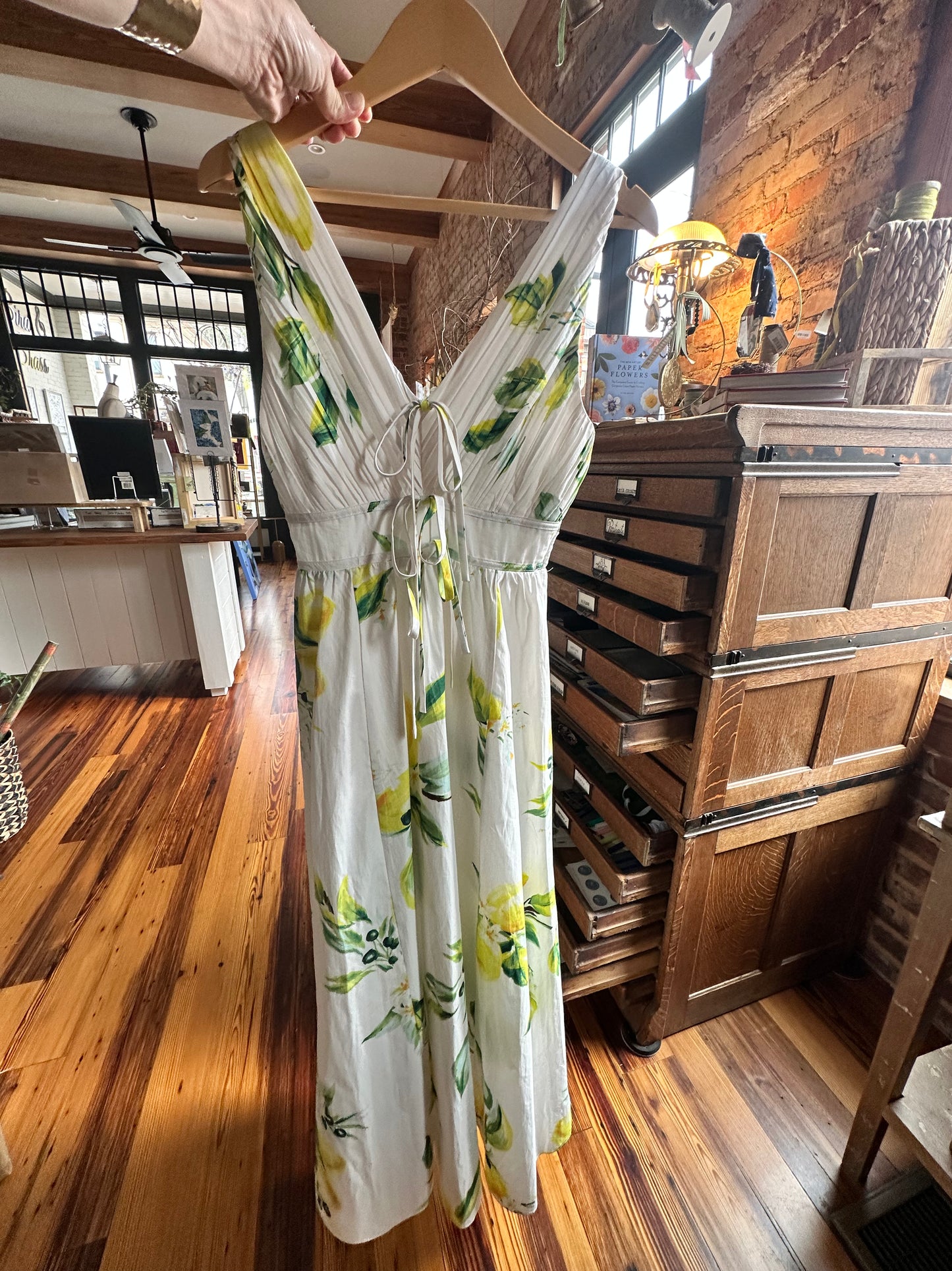 Melba V Neck Pleated Midi Dress