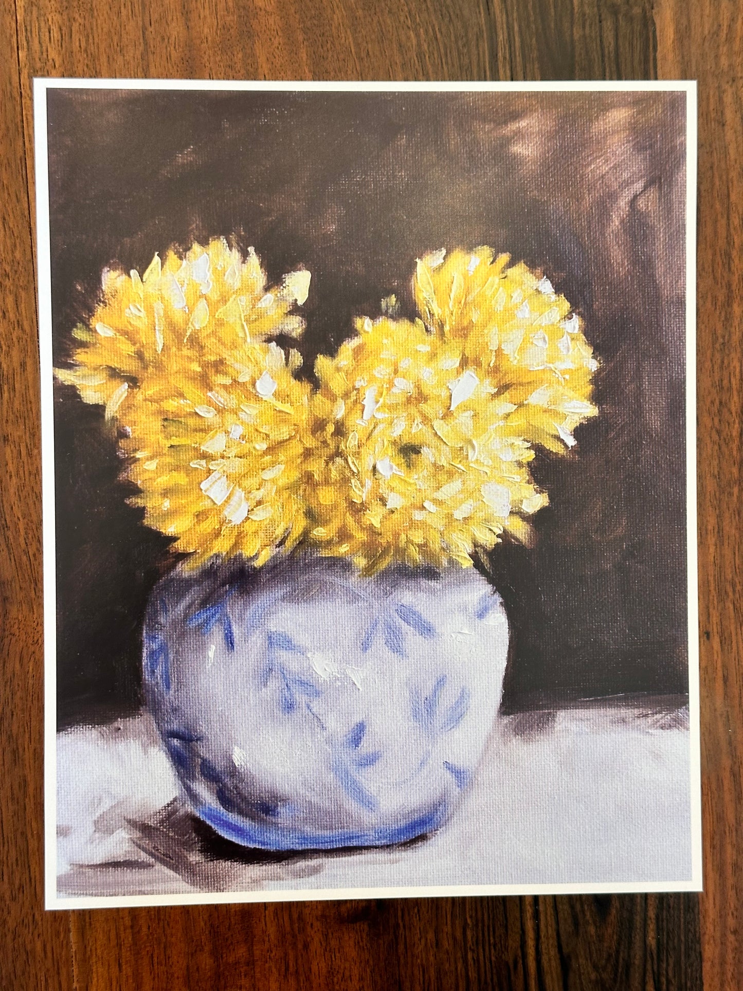 Yellow Mums Art Print  8x10