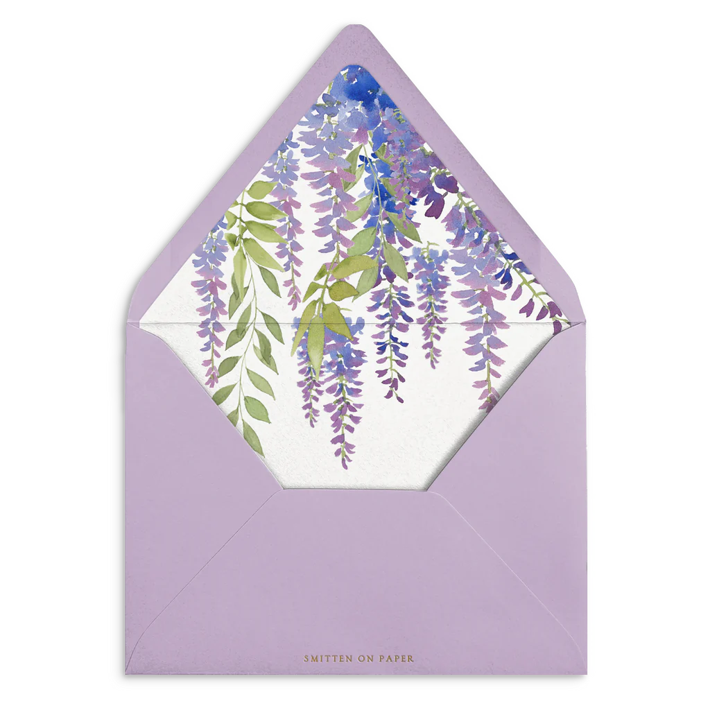 WISTERIA LUXE LINED NOTECARD SET