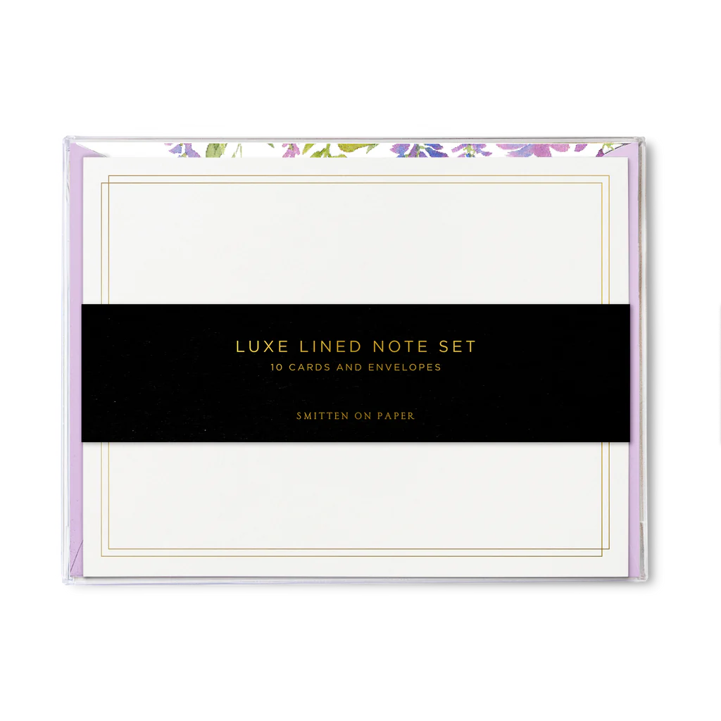 WISTERIA LUXE LINED NOTECARD SET