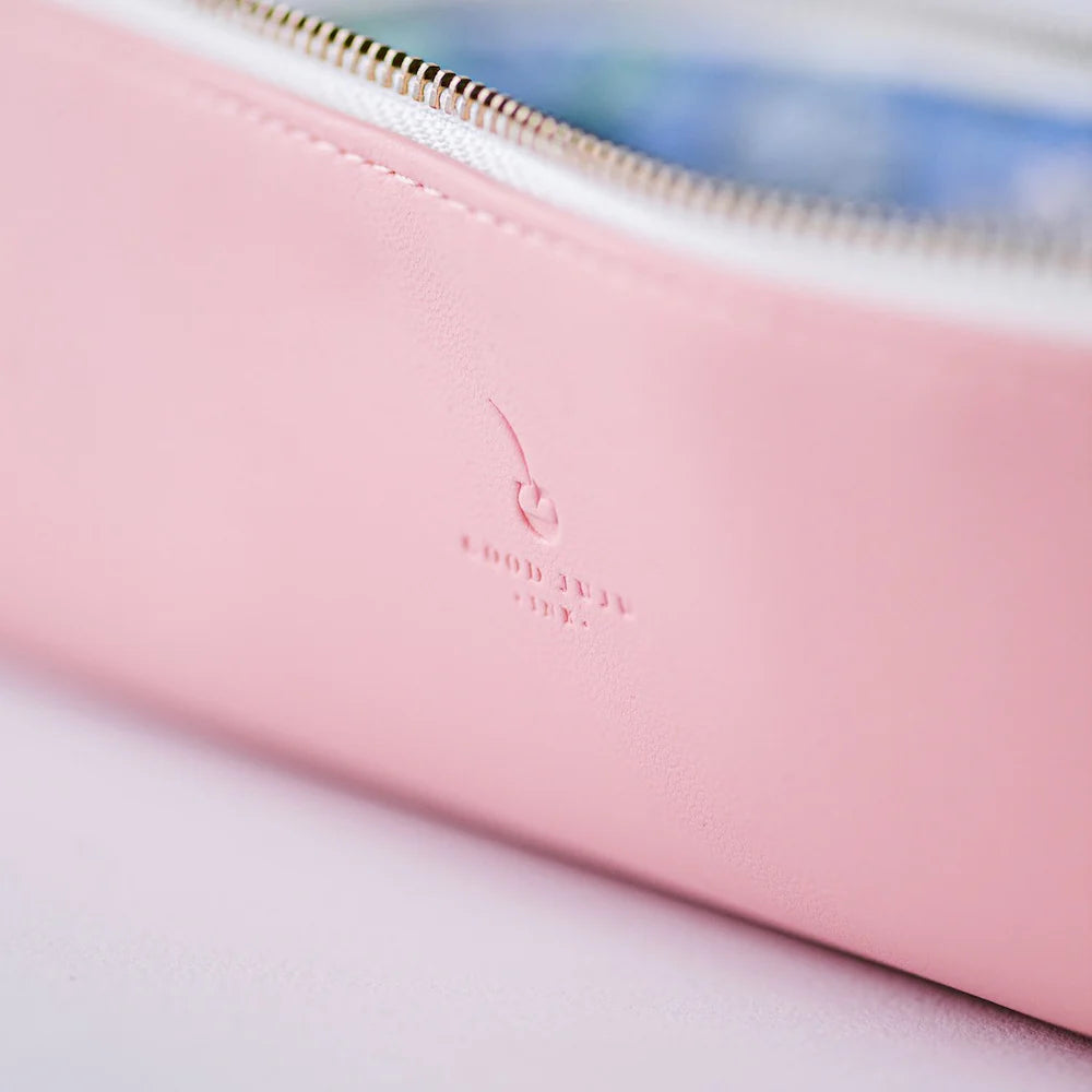 Luxe Slim Pencil Pouch - Rose Pink