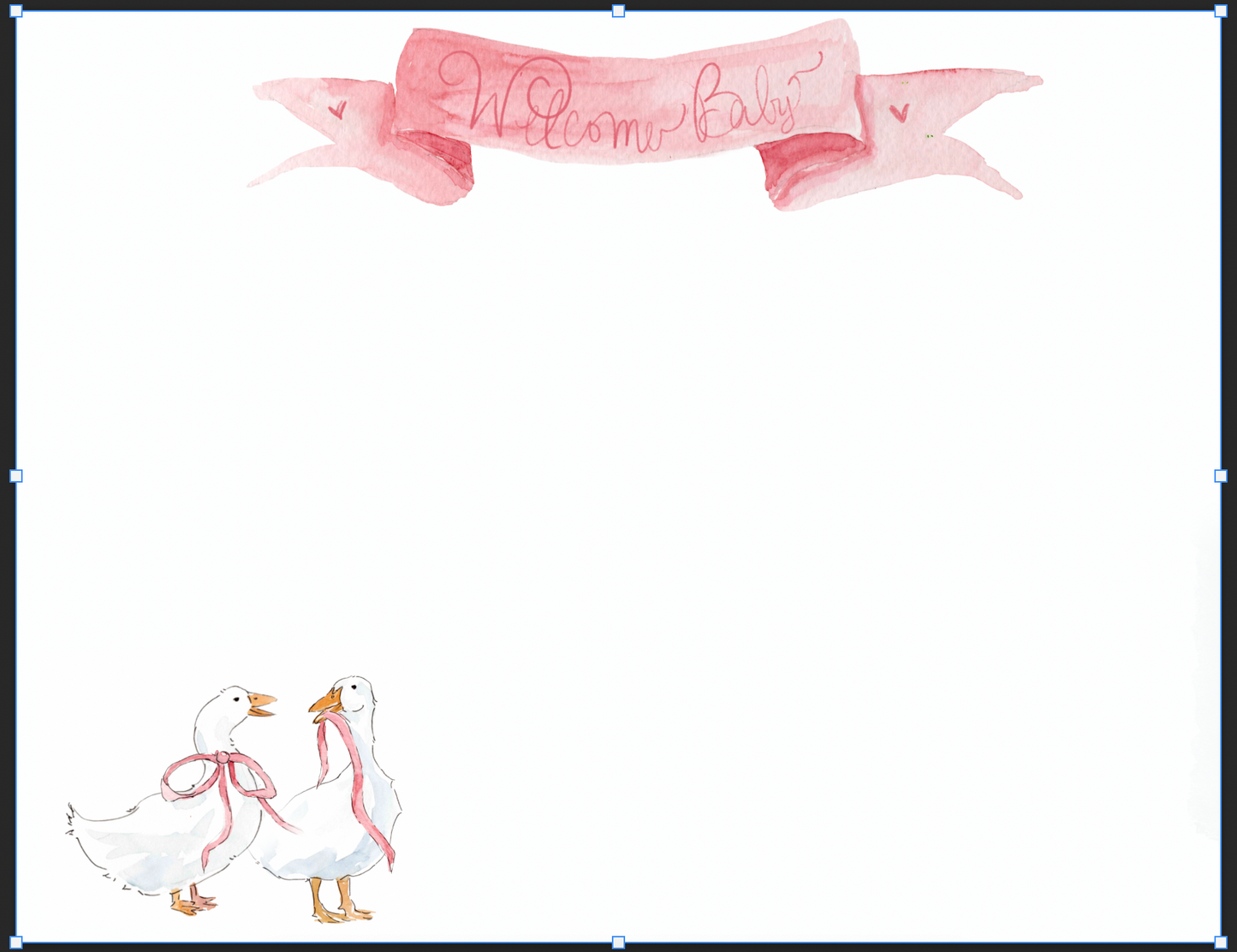 Welcome Baby (girl) Notecards