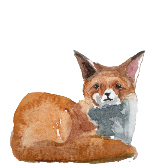 Original Watercolor Fox