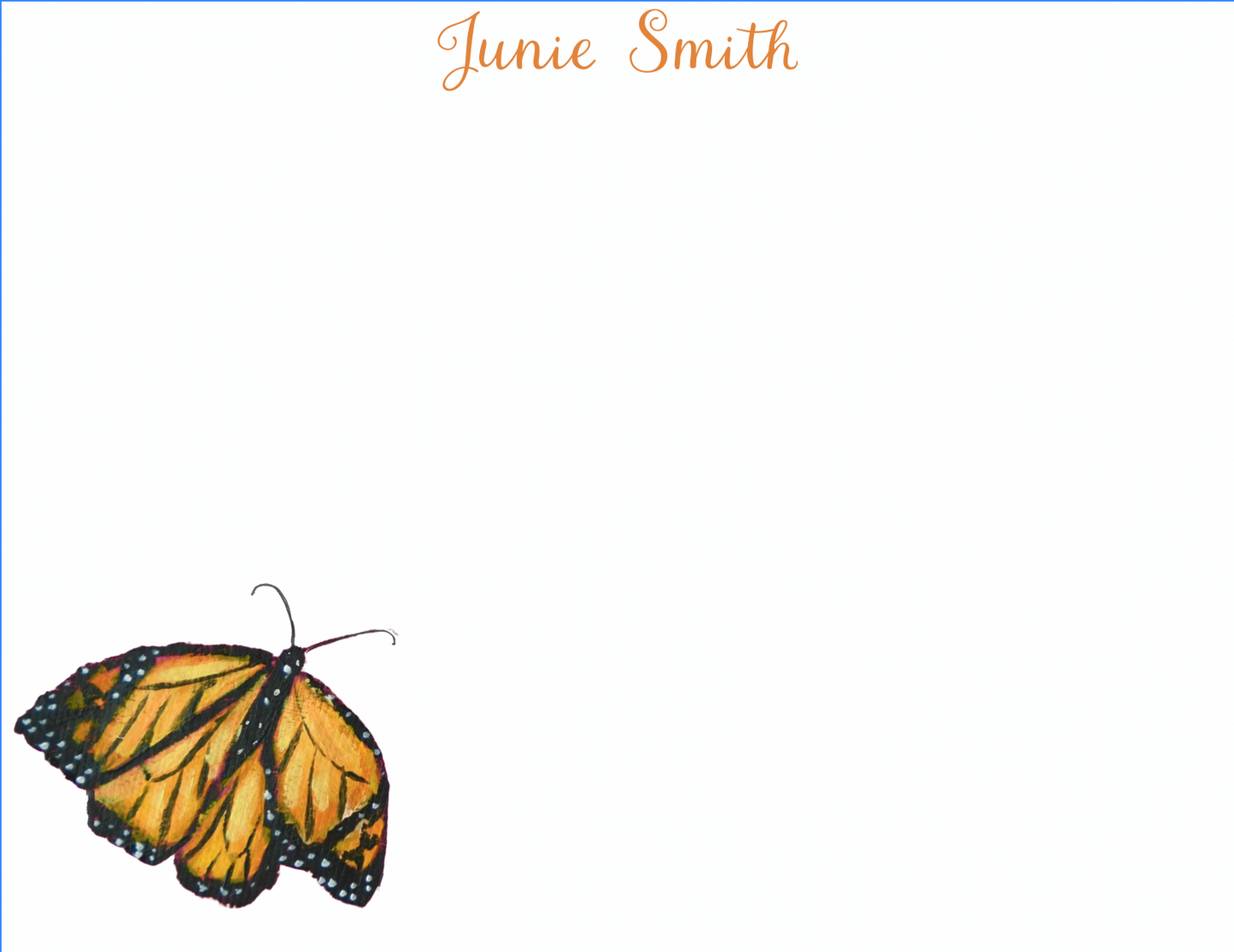 Monarch Personalized Notecards