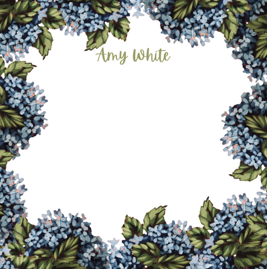 Hydrangea 5x5 Notepad