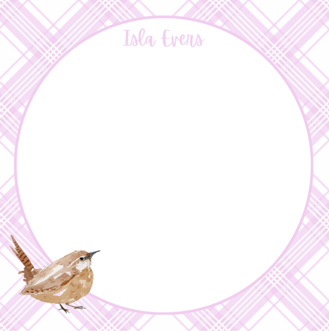 Garden Wren 5x5 Notepad