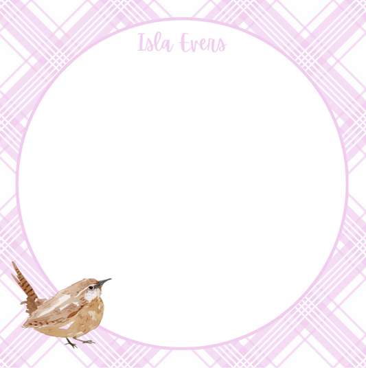 Garden Wren 5x5 Notepad