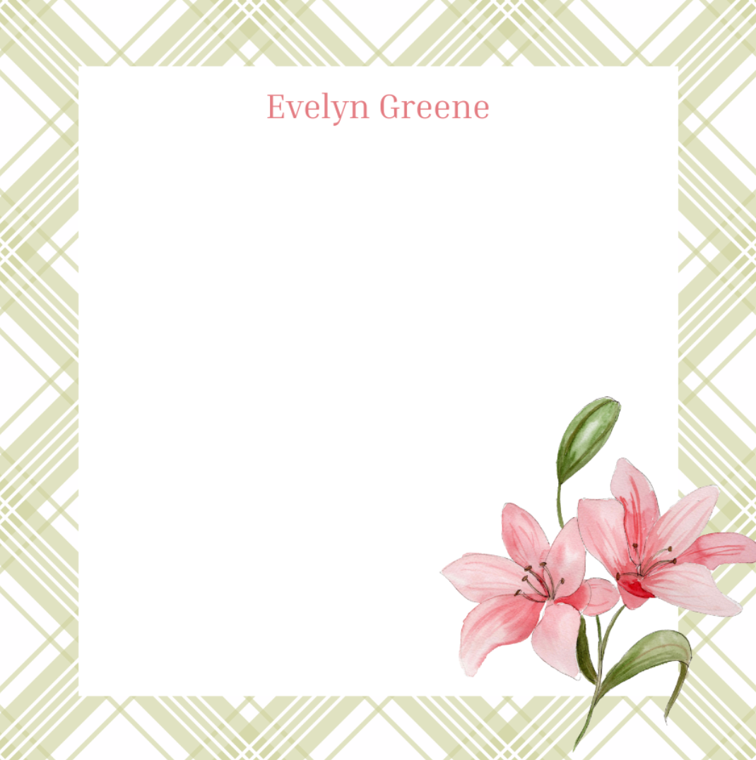 Lillies 5x5 Notepad