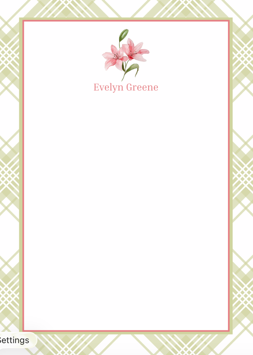 Lillies 5x7 Notepad
