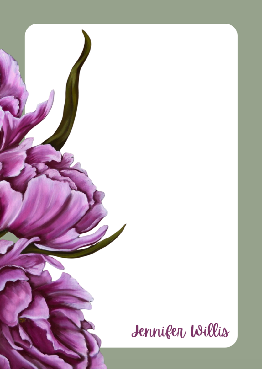 Fancy Tullips 5x7 Notepad