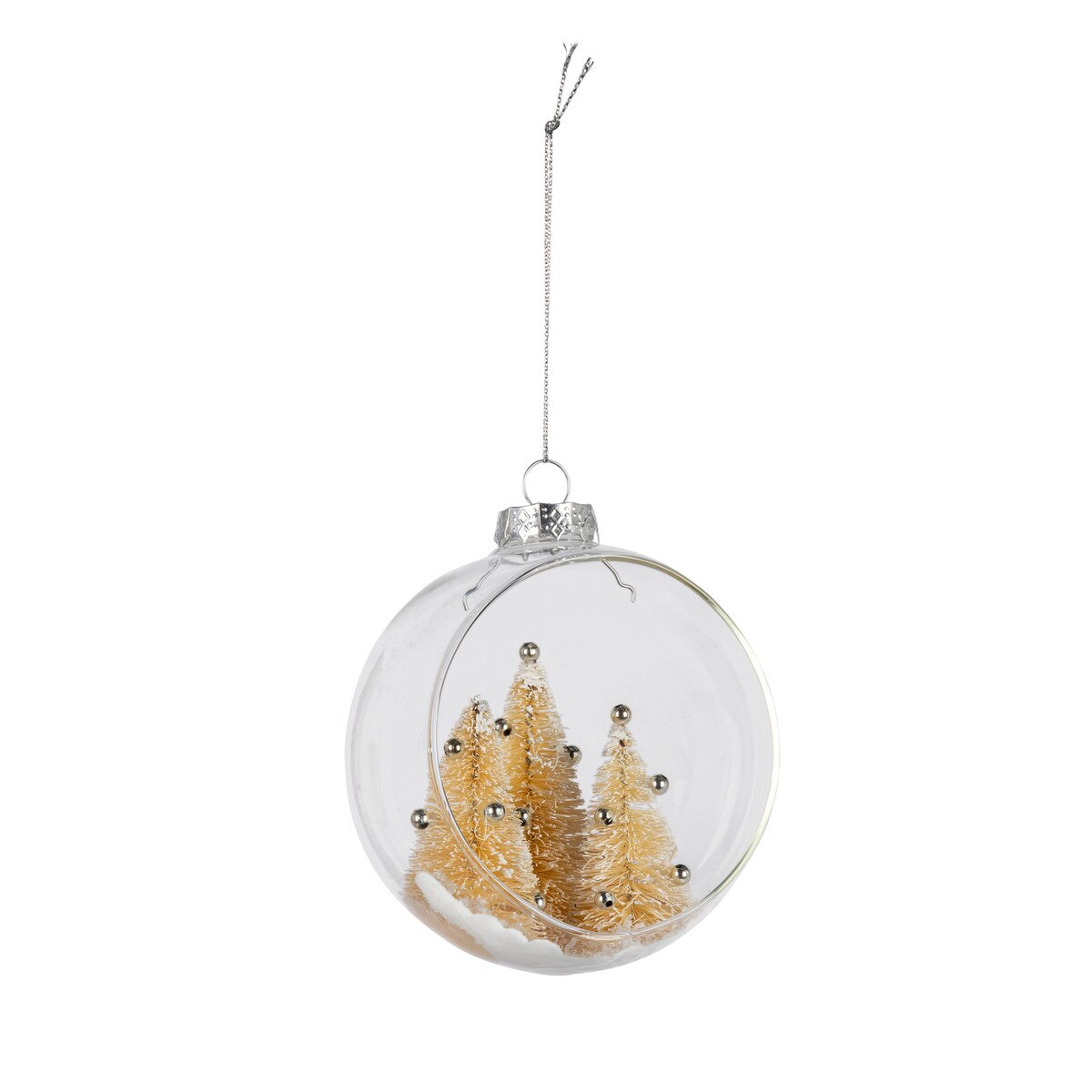 Glass Ball Ornament w/Trees