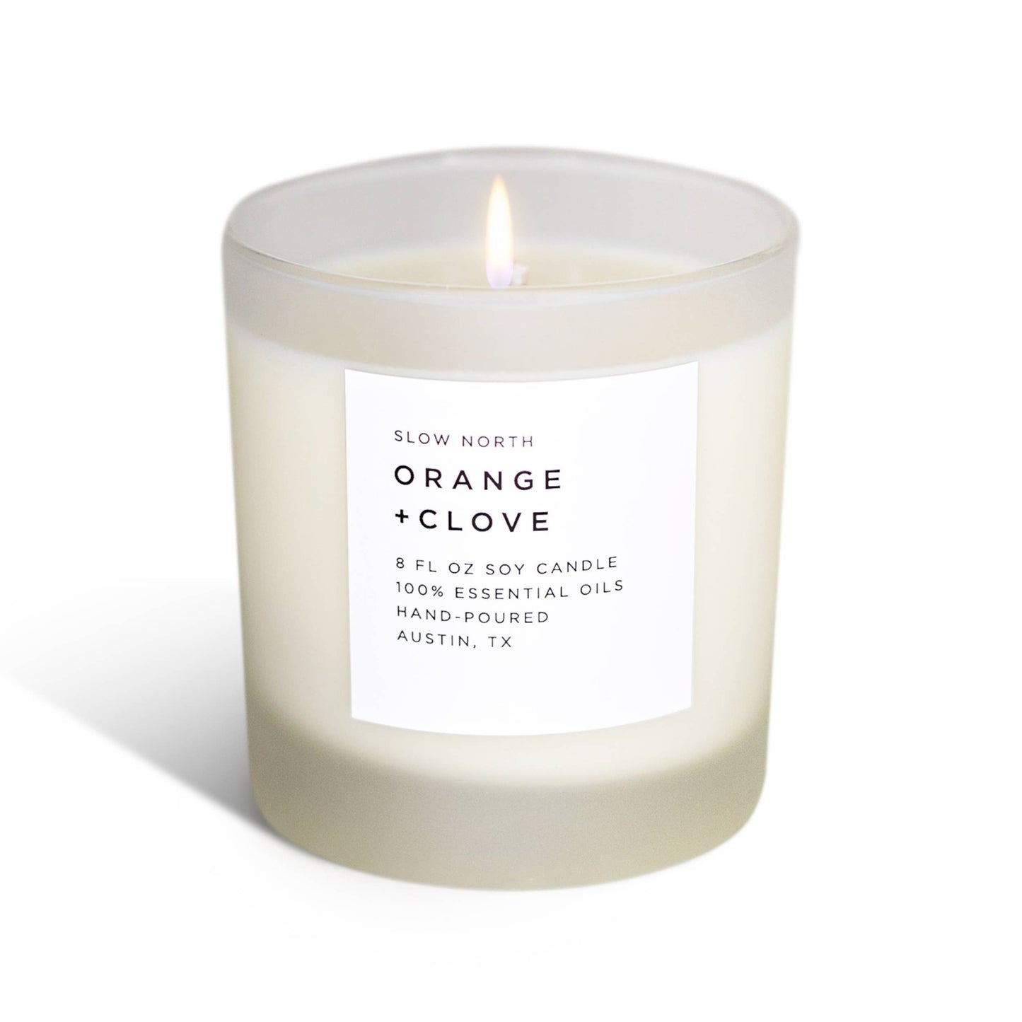 Slow North - Orange + Clove Frosted Candle