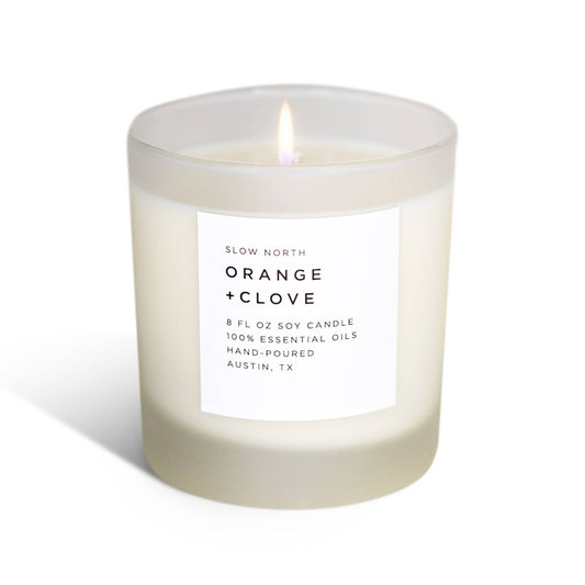 Slow North - Orange + Clove Frosted Candle