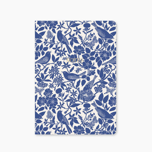 Botanica Paper Co. - BLUE BIRDS | SOFT-COVER NOTEBOOK (grid)