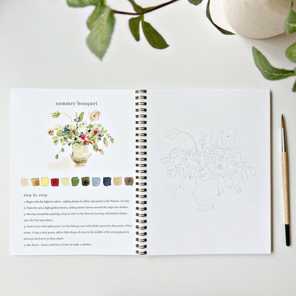 emily lex studio - Bouquets watercolor workbook