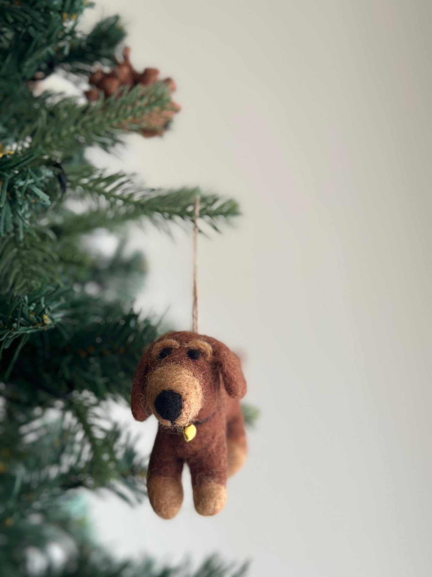 Deer Harbour Design - Felt Ornament - Dachshund Dog: Black