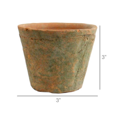 HomArt - Rustic Terra Cotta Rose Pot - Petite - Antique Red