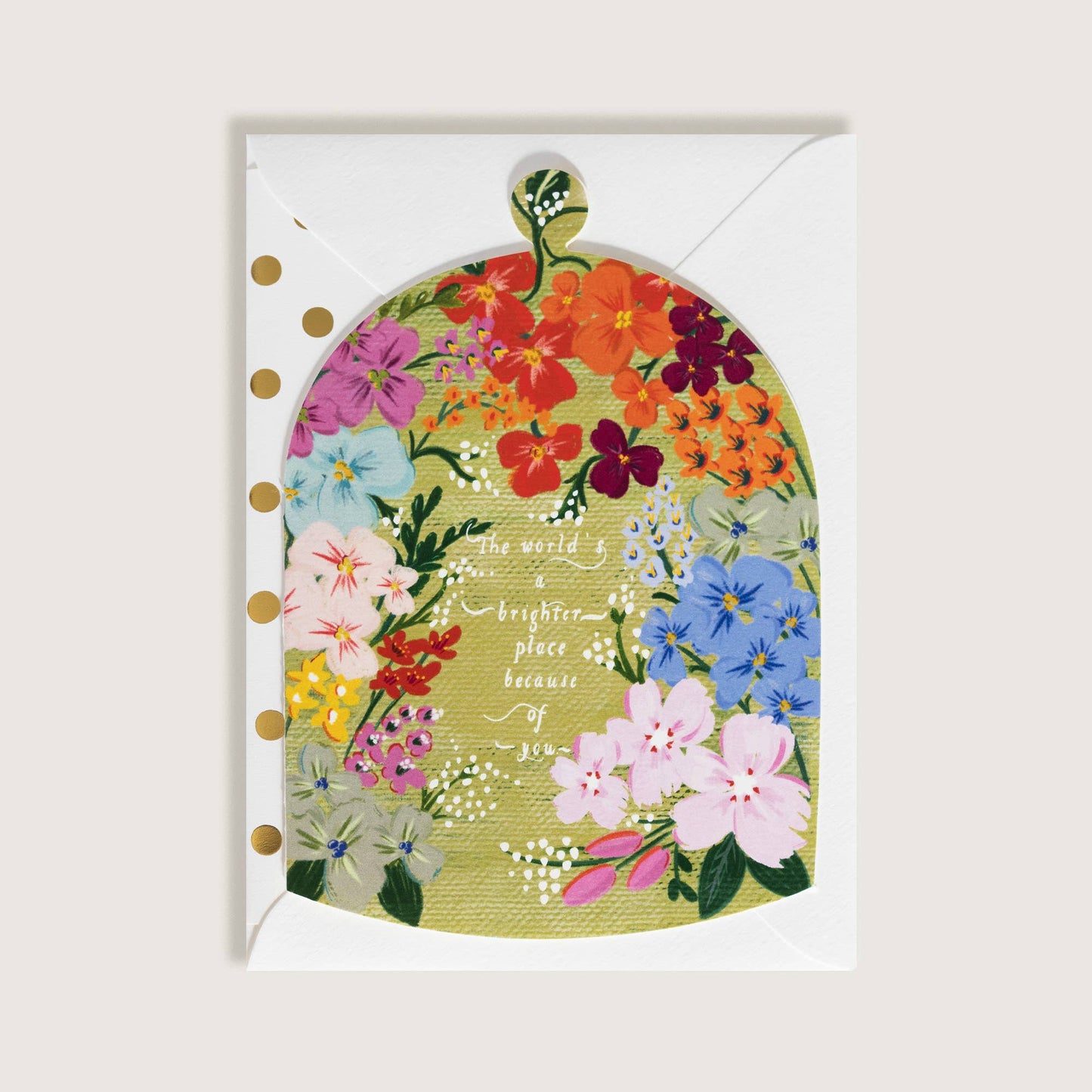 The First Snow - The World's a Brighter Place Thinking of You Greeting Card