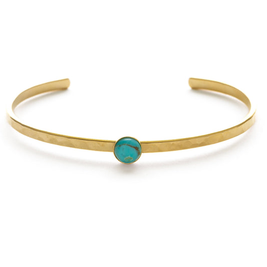 Amano Studio - 6mm Turquoise Hammered Cuff Bracelet