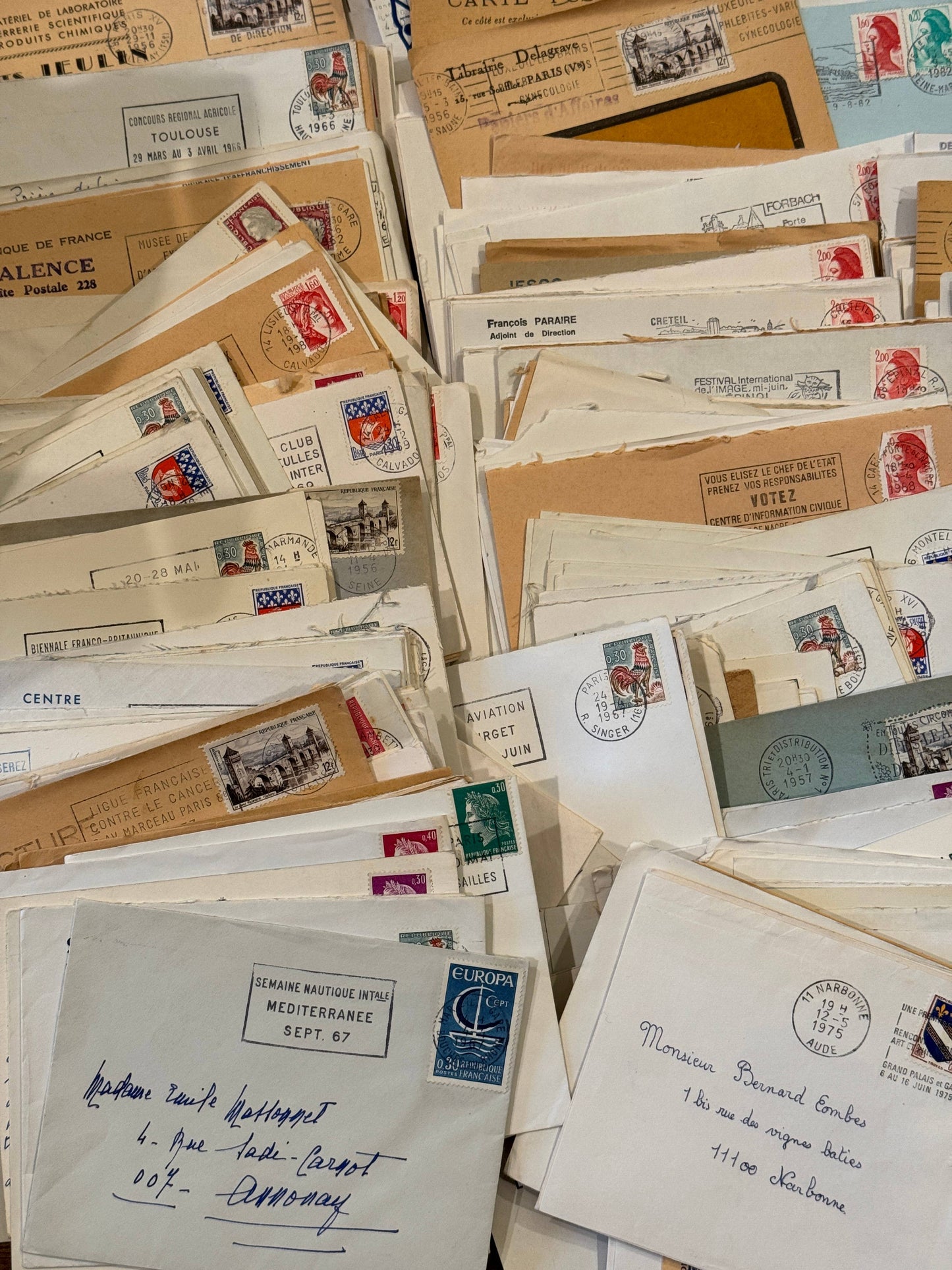 Monahan Papers - Vintage French Ephemera Envelopes in Sets of 10