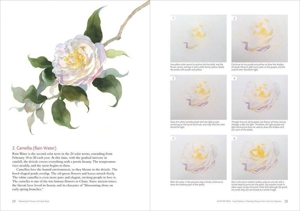 Independent Publishers Group - Watercolor Flowers Chinese Style: Paperback / 132 / 7.25 x 10.25 x 0.4