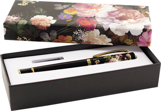 Peter Pauper Press - Midnight Floral Fountain Pen with Gift Box
