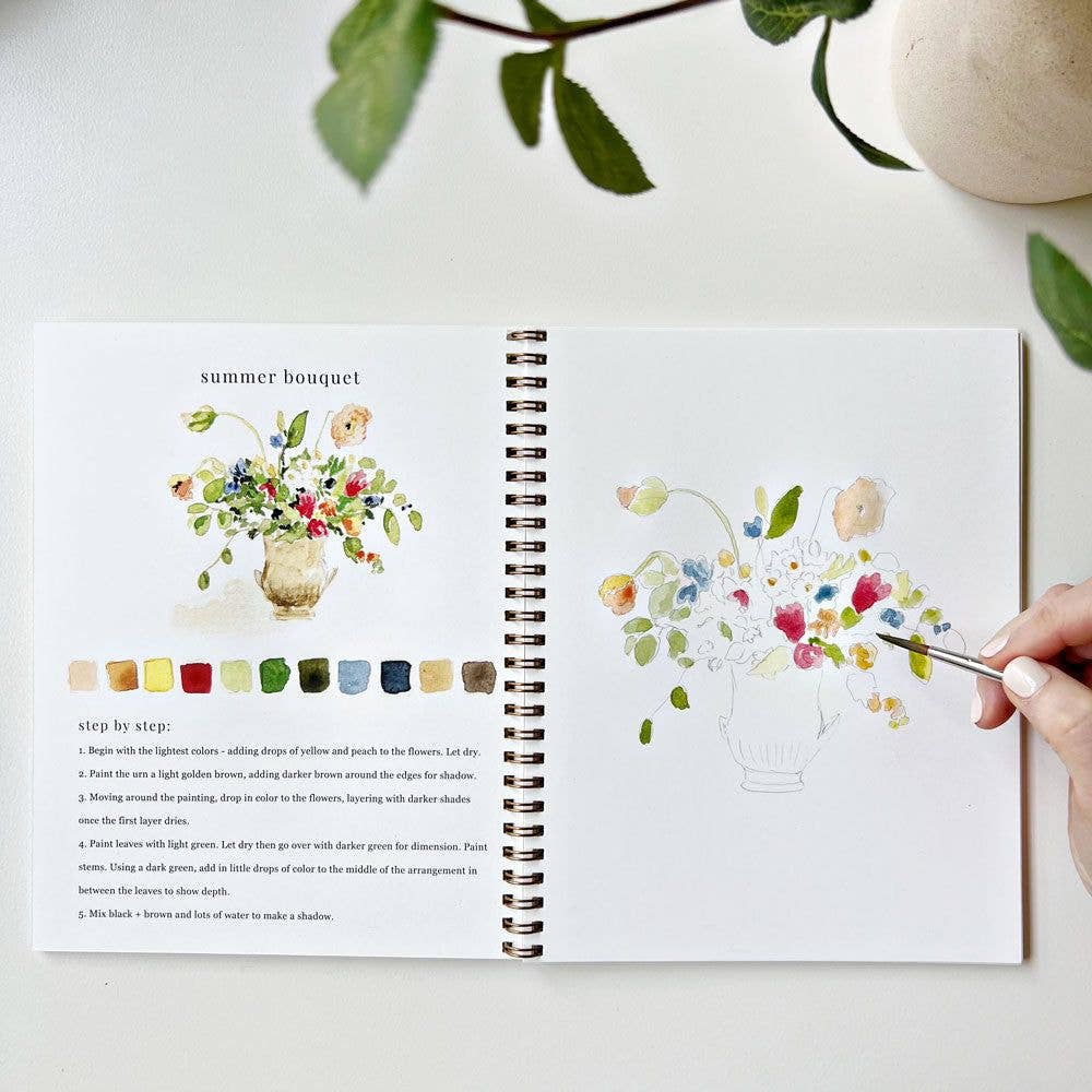 emily lex studio - Bouquets watercolor workbook