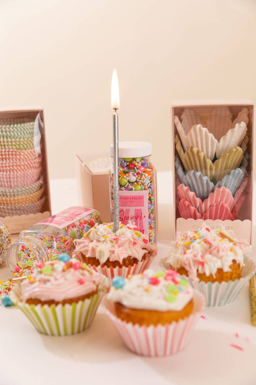 Karen Adams Designs - Birthday Candles: Pastel with Glitter