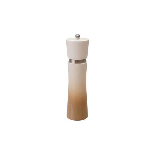 Rubberwood Salt/Pepper Mill, Cream & Tan