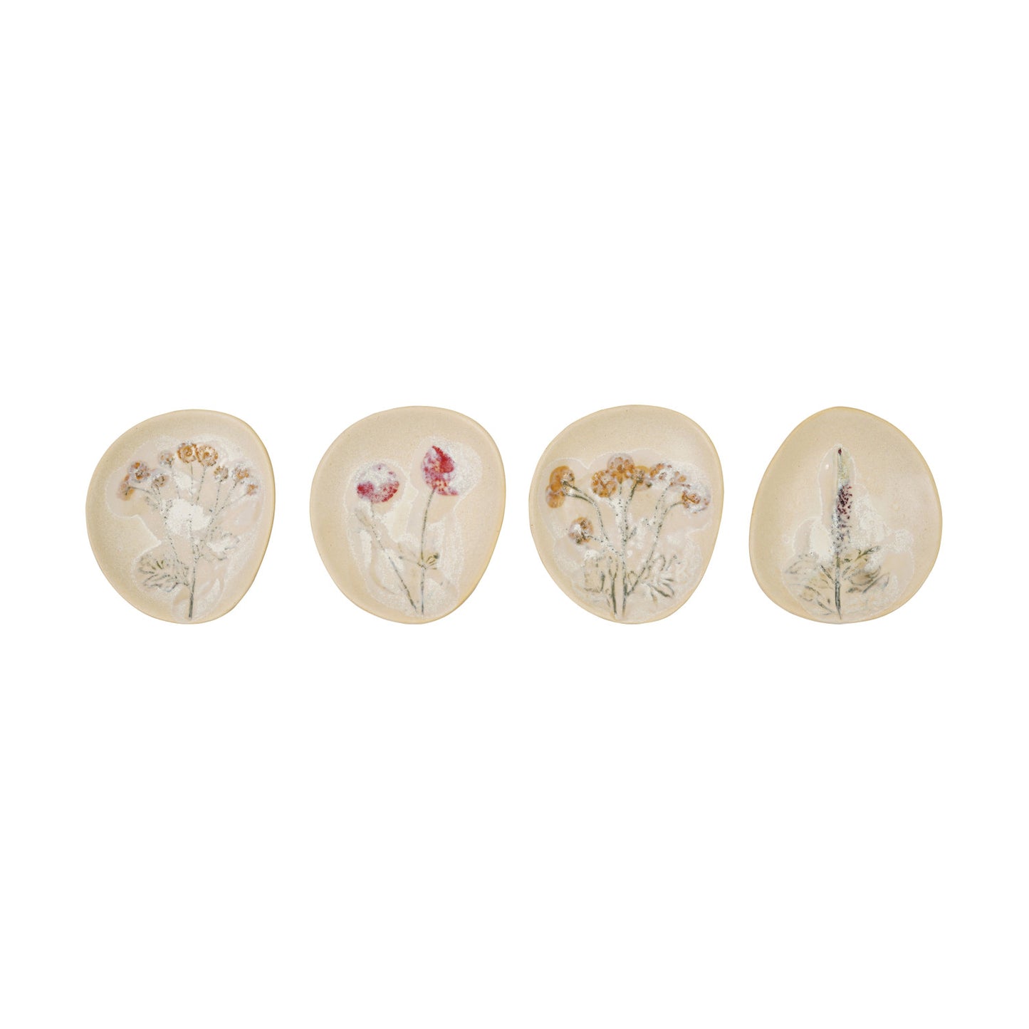 Hand-Painted Stoneware Plate, 4 Styles (Each One Will Vary)