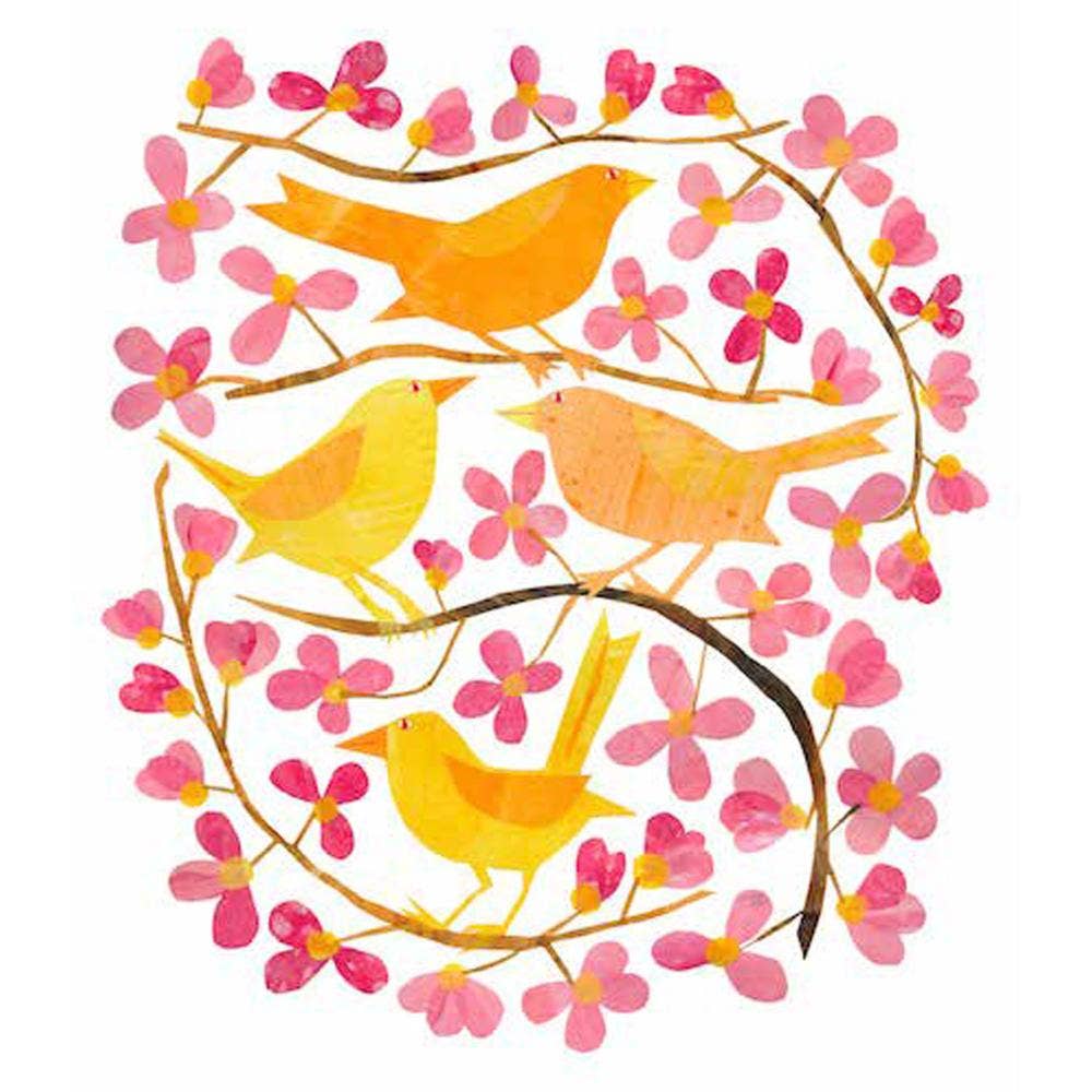 Paperproducts Design - BEV-CHERRY BLOSSOMS AND BIRDS