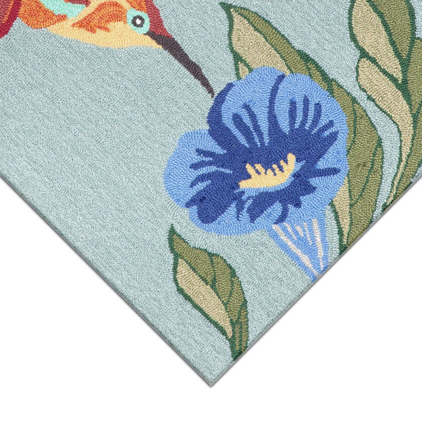 Liora Manne - Frontporch Hummingbird Indoor/Outdoor Rug: Sky / 2' x 3' / Polyester; Acrylic