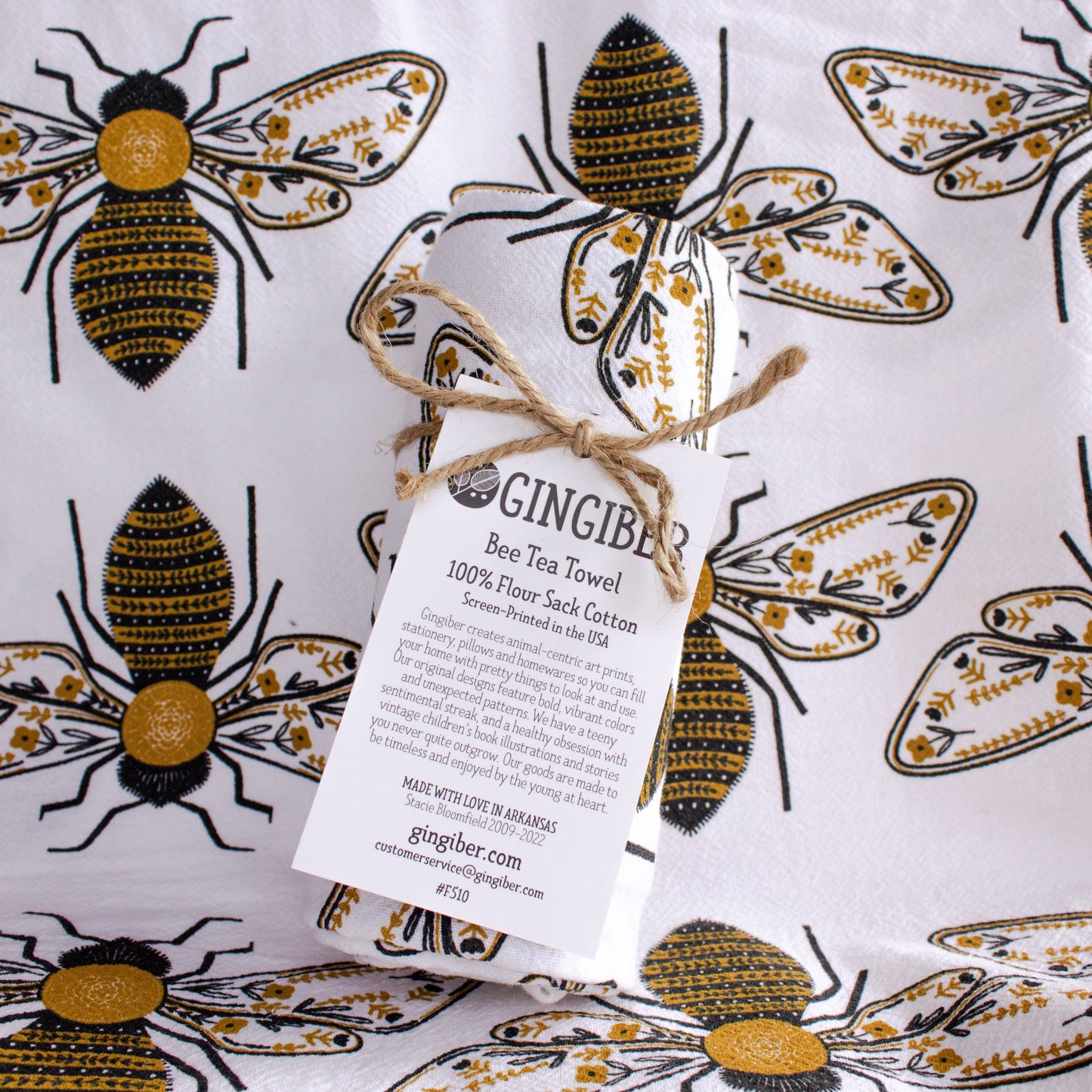 Gingiber - Bee Tea Towel