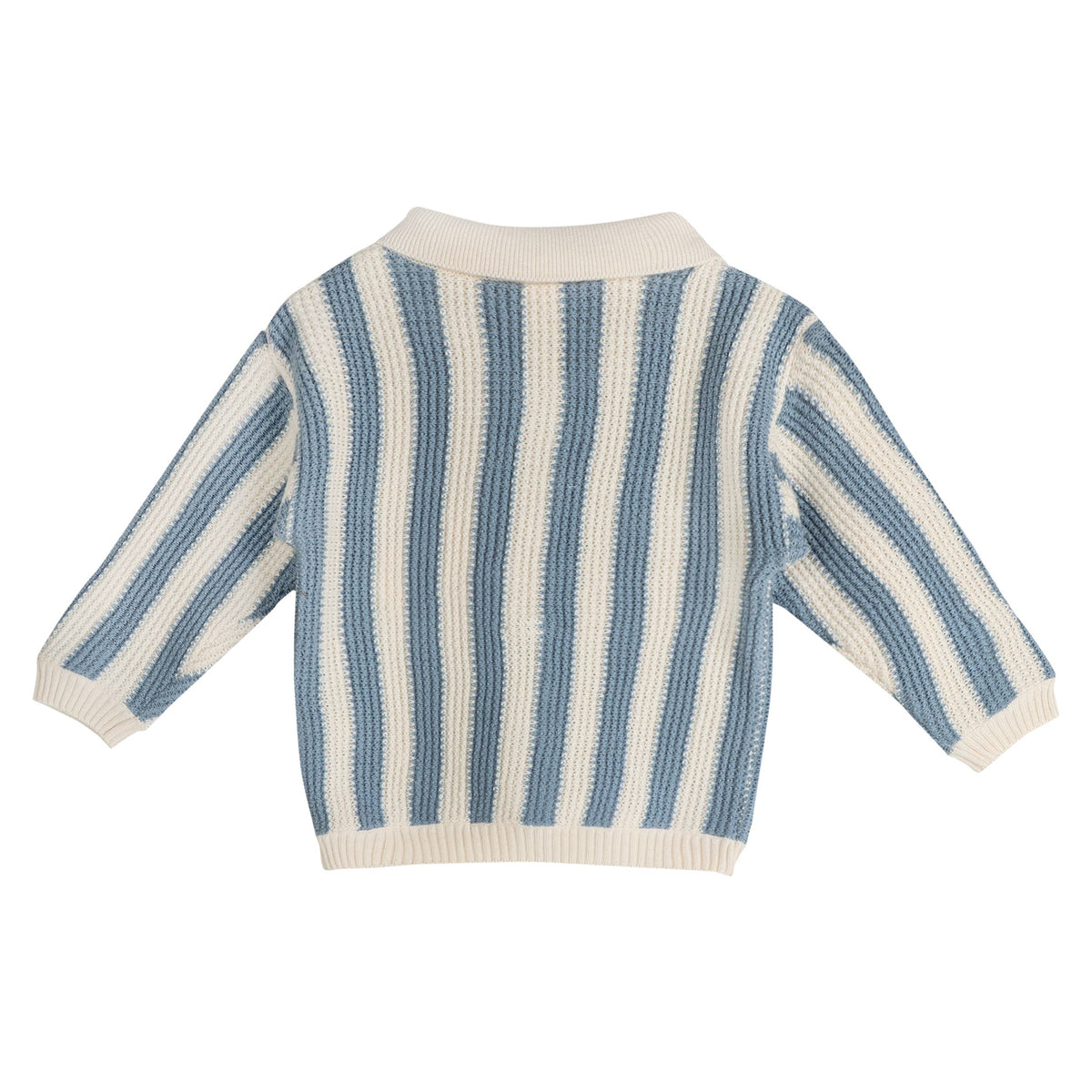 Viverano Organics - Dog Stripe Baby Collar Cardigan & Pant Set (Organic Cotton)
