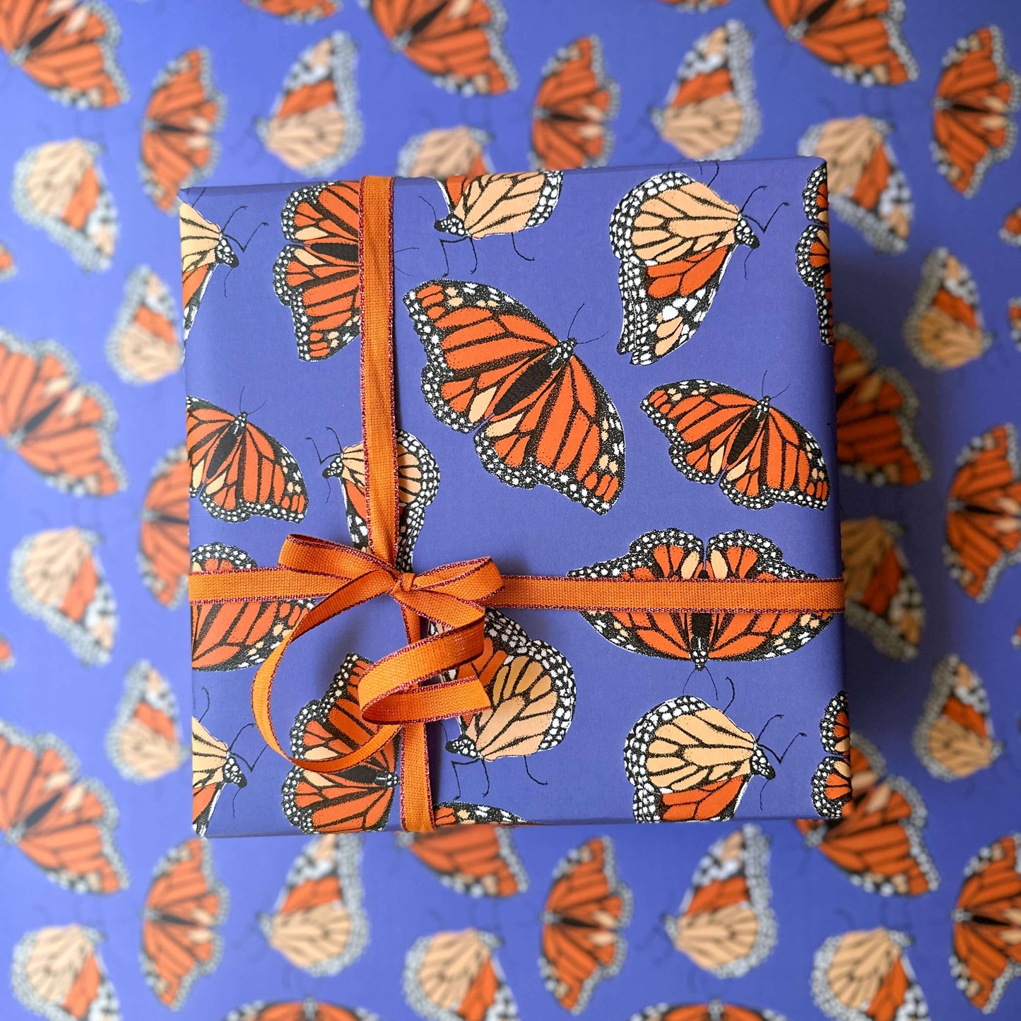 Ballard & Prescott - Monarch Butterfly Wrapping Paper: Single Sheets (Case of 3 Sheets)