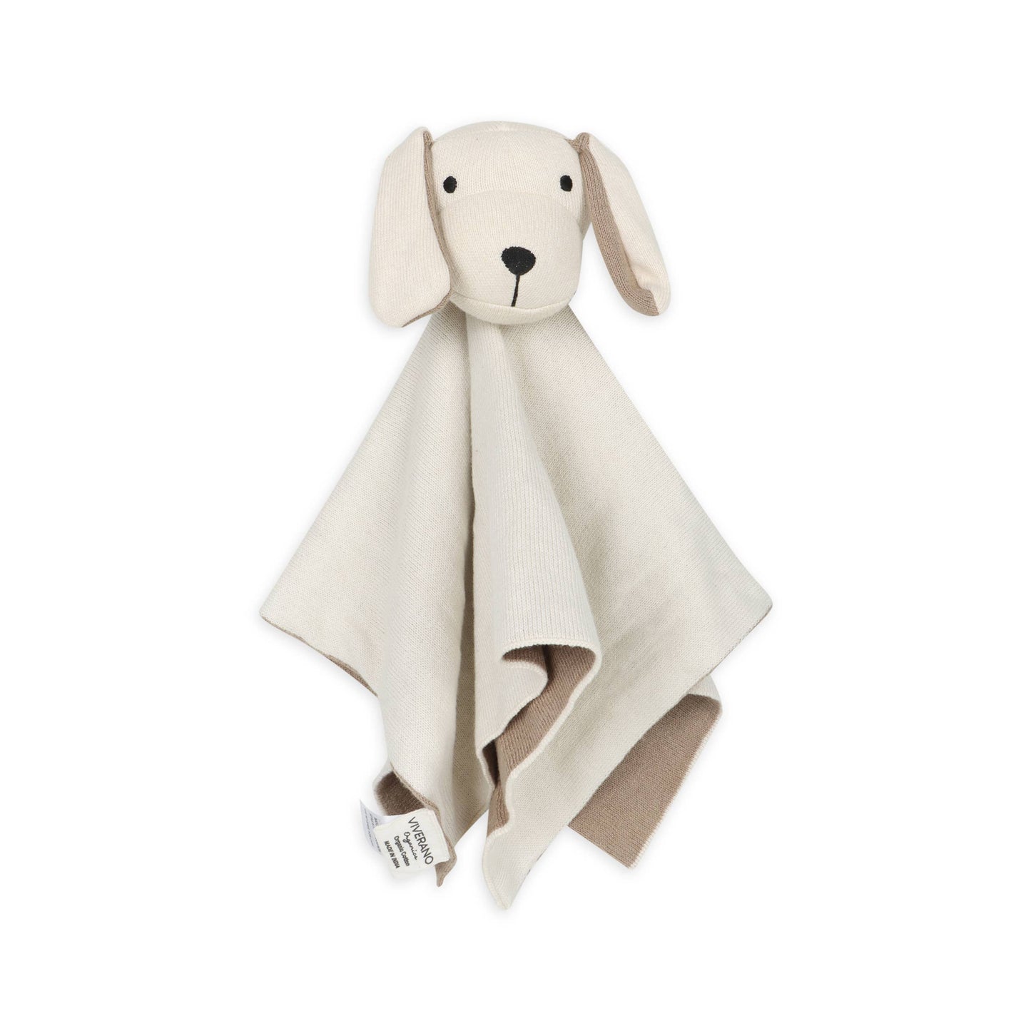 Viverano Organics - Puppy Dog - Organic Baby Lovey Security Blanket Cuddle Cloth
