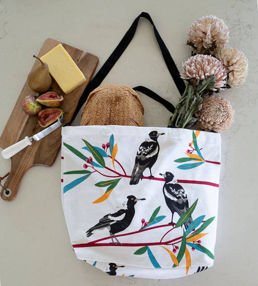 Allgifts Australia - Cotton Tote Bag - Magpies