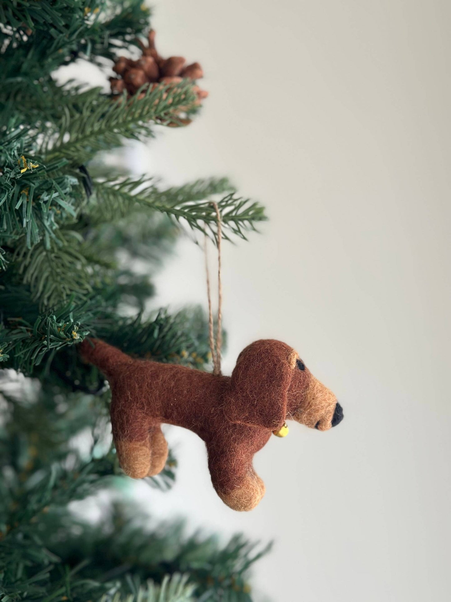 Deer Harbour Design - Felt Ornament - Dachshund Dog: Black