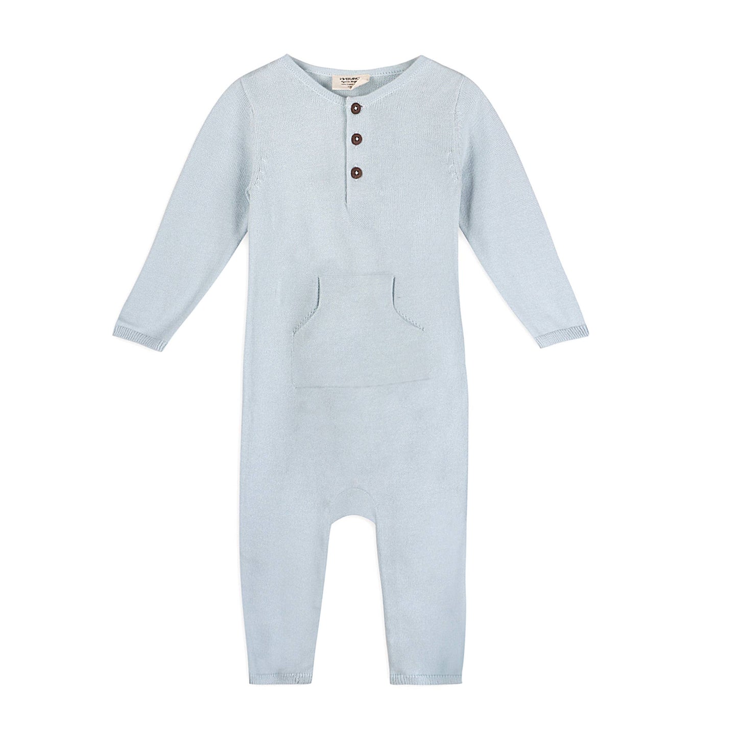 Viverano Organics - Milan Pastel Kangaroo Pocket Baby Jumpsuit (organic cotton)