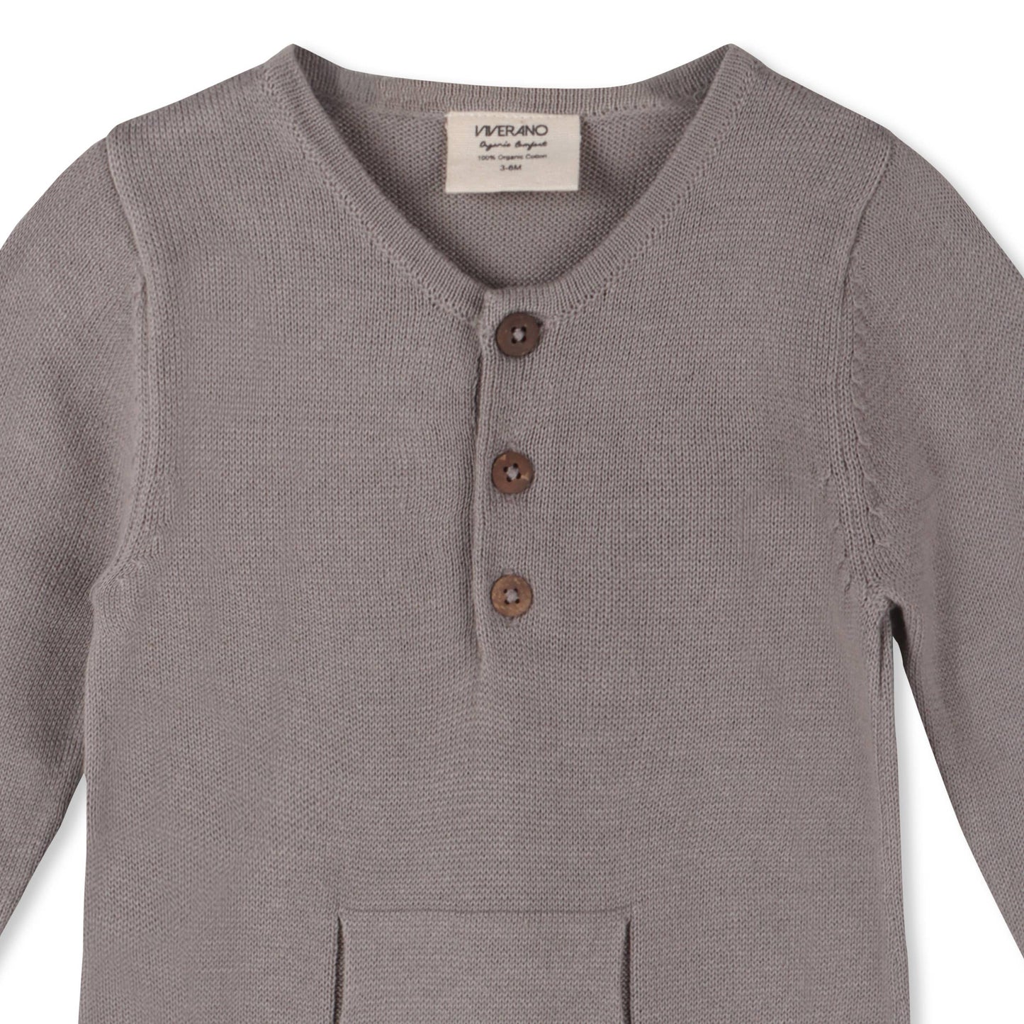 Viverano Organics - Milan Pastel Kangaroo Pocket Baby Jumpsuit (organic cotton)